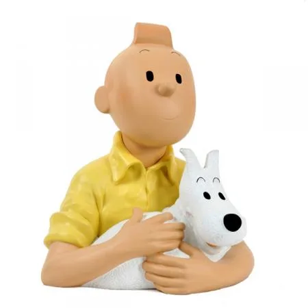 Moulinsart 45912 grand buste Tintin Milou bras