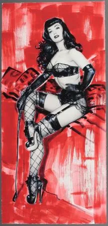 Betty Page Pin-up BDSM cuir Olivia de Berardinis