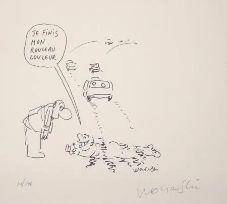 Wolinski Litho pellicule Kodac signée