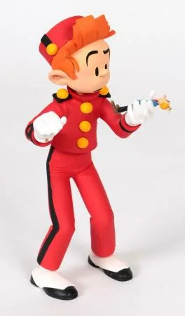 Franquin Spirou tenant le mini Fantasio Fariboles