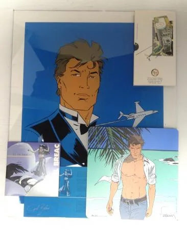 Francq Largo Winch beau lot d'articles signés ...