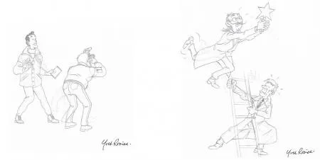 Rodier Tintin Hergé à Noël illustration