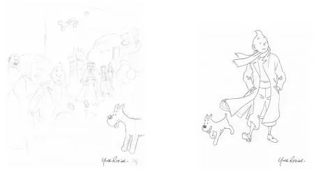 Rodier Tintin Noël illustration