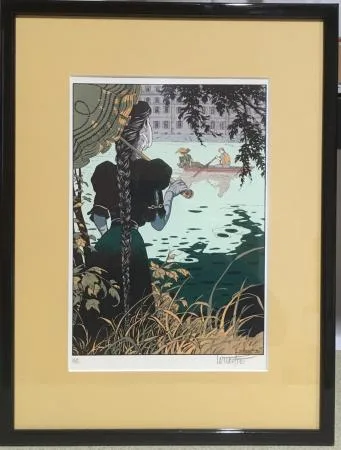 Vicomte Sasmira sérigraphie encadrée signée