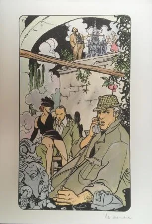 Manara Le coup de téléphone Offset signé