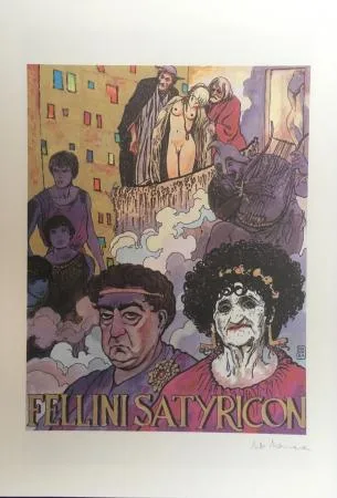 Manara Fellini Satyricon Offset signé
