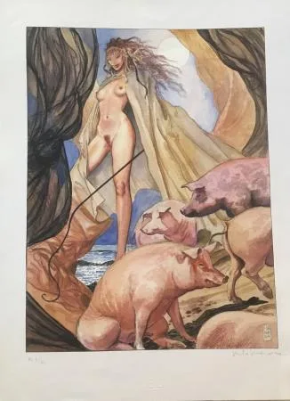Manara hommage Rops Pornocratès Offset signé