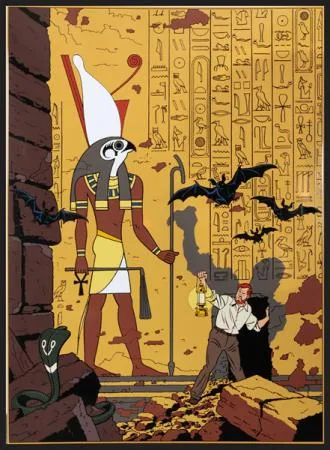 Blake Mortimer Mystère pyramide plaque émaillée