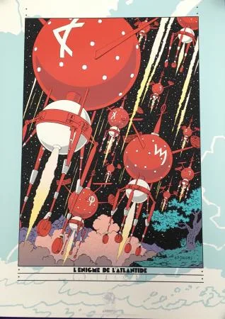 Blake et Mortimer Jacobs Sérigraphie Atlantide