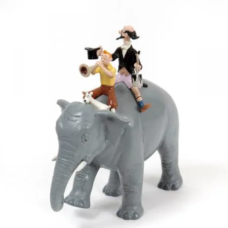 Moulinsart 46910 Tintin Milou Siclone éléphant