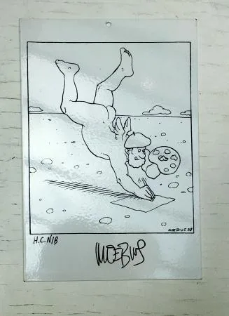 Moebius le peintre 1998 HC plaque émaillée signée