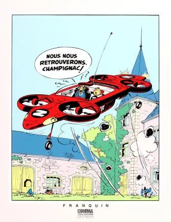 Franquin Spirou Sérigraphie Zorglub zorglumobile