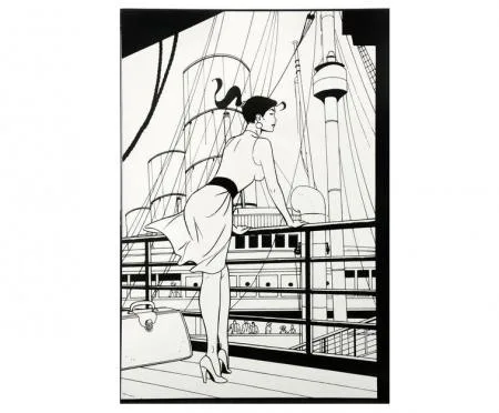 Berthet Pin-up bastingage BD3D EA 5ex émaillée