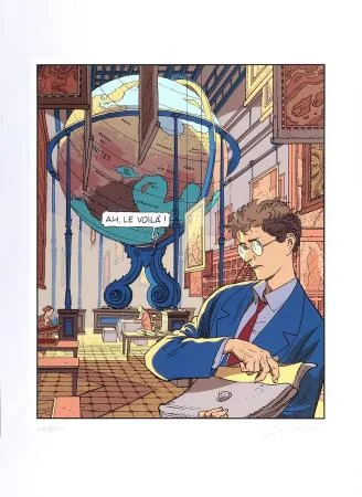 Schuiten sérigraphie Frontière invisible signée