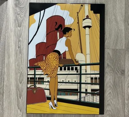 Berthet Pin-up bastingage BD3D 3ex EA émailée