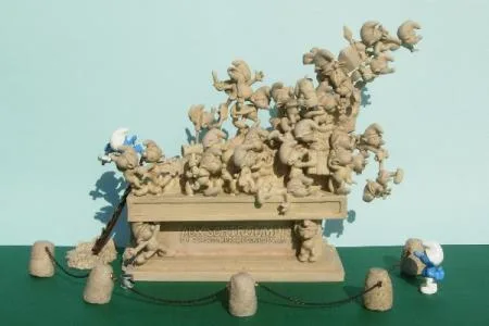 Peyo le monument cinquantenaire Schtroumpfs Pixi