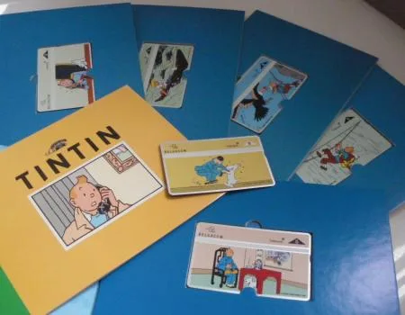 Hergé Tintin cartes téléphone Belgacom 94-96
