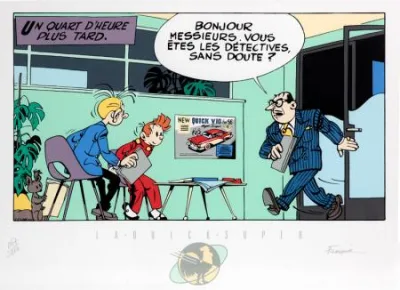 Franquin Spirou Fantasio Garage Quick sérigraphie