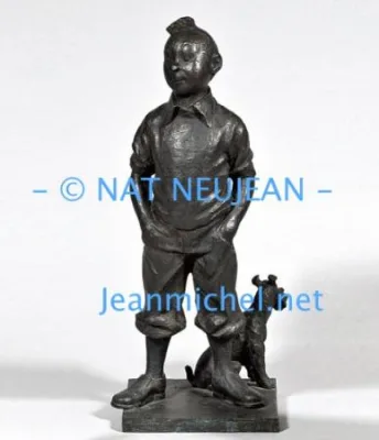 Nat Neujean Tintin 72cm avec Milou