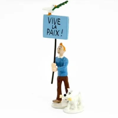 Moulinsart 46973 fresque 1972-1 Tintin Vive paix