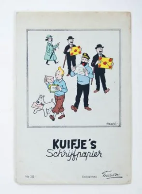 Hergé Kuifje's schrijfpapier Papier à lettre Tinti
