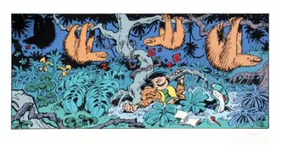 Franquin Gaston paresseux sérigraphie signée