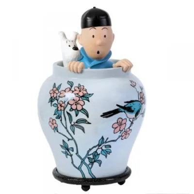 Moulinsart 46971 Tintin potiche Lotus Bleu 44cm