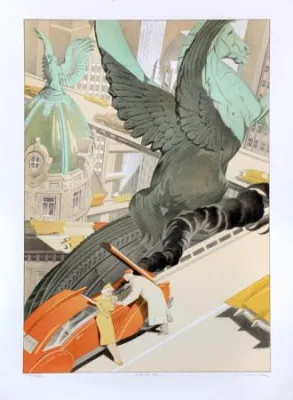 Schuiten Lithographie Brüsel Pégase