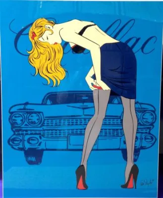 ARTGLAZ Pin-up Cadillac Louboutin Des Taylor