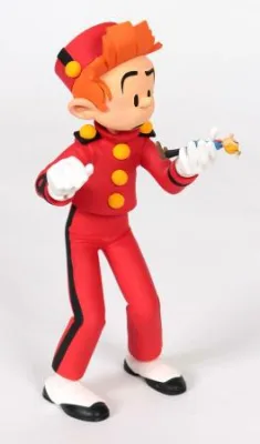 Franquin Spirou tenant le mini Fantasio Fariboles
