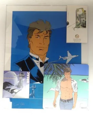 Francq Largo Winch beau lot d'articles signés ...