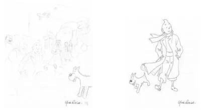 Rodier Tintin Noël illustration