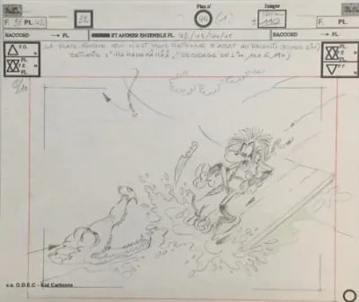 Franquin les Tifous croquis crayonné