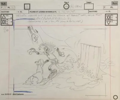 Franquin les Tifous croquis crayonné