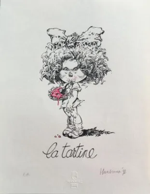 Hausman La tartine Héroufosse Sérigraphie signée