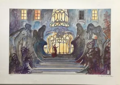Manara escalier d'honneur en femmes Offset signé