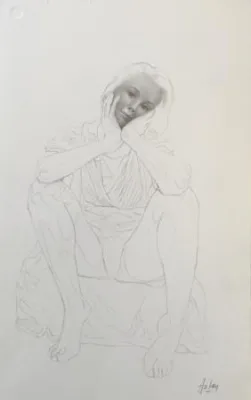 Aslan dessin original crayonné LUI 7