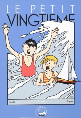 Sérigraphie Petit Vingtième Quick et Flupke mer