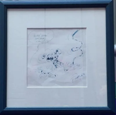 Franquin Marsupilami dédicace encre 1981