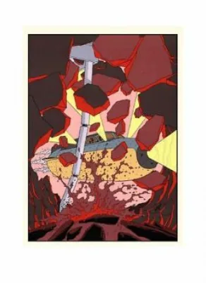 Bl&M Sarcophage 6 continent Sérigraphie Juillard