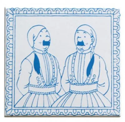 Hergé Tintin SWIFT Dupondt evzones grec émaillée