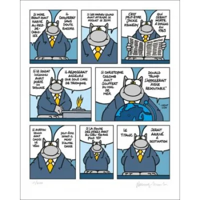Geluck Le Chat : serigraphie Avec des Si ...