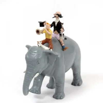 Moulinsart 46910 Tintin Milou Siclone éléphant
