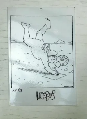 Moebius le peintre 1998 HC plaque émaillée signée