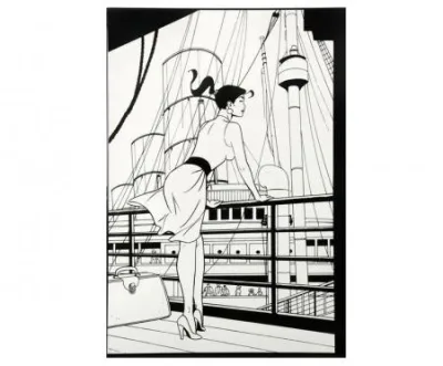 Berthet Pin-up bastingage BD3D EA 5ex émaillée