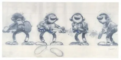 Franquin Gaston Lagaffe rock dessin FS Khani