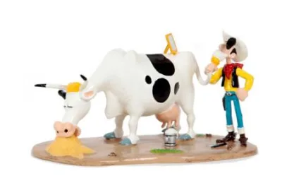 Morris Pixi 5466 Lucky Luke se rase avec la vache